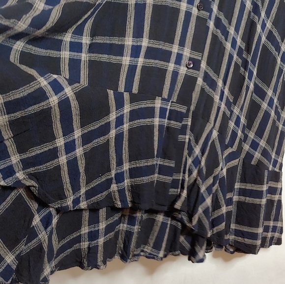 Capsule for JD Williams Long Sleeve Shirt Dress Black Blue Plaid US 20 EU 52 - Picture 6 of 9